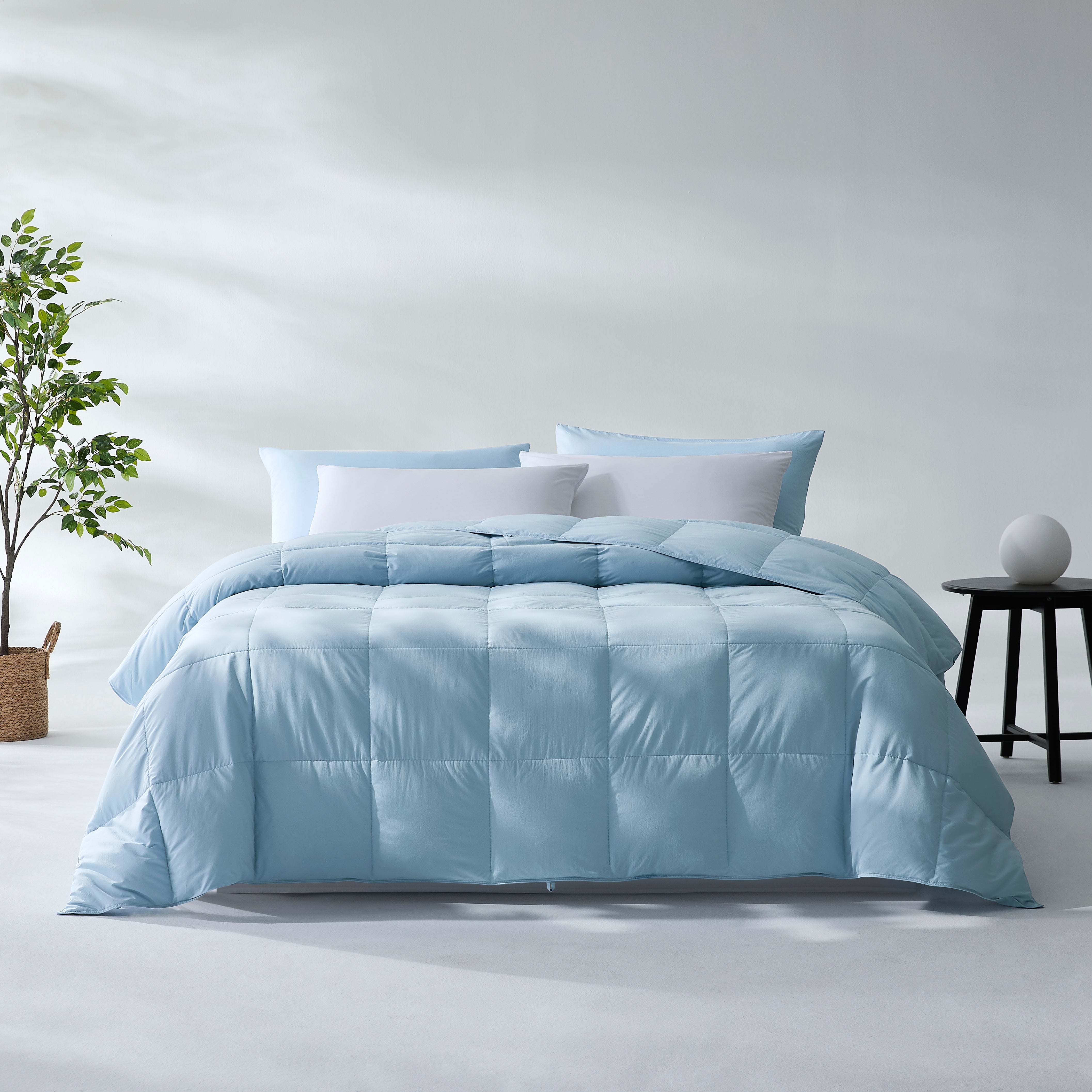 Sky Blue Lightweight Tencel™ Cooling Down Comforter