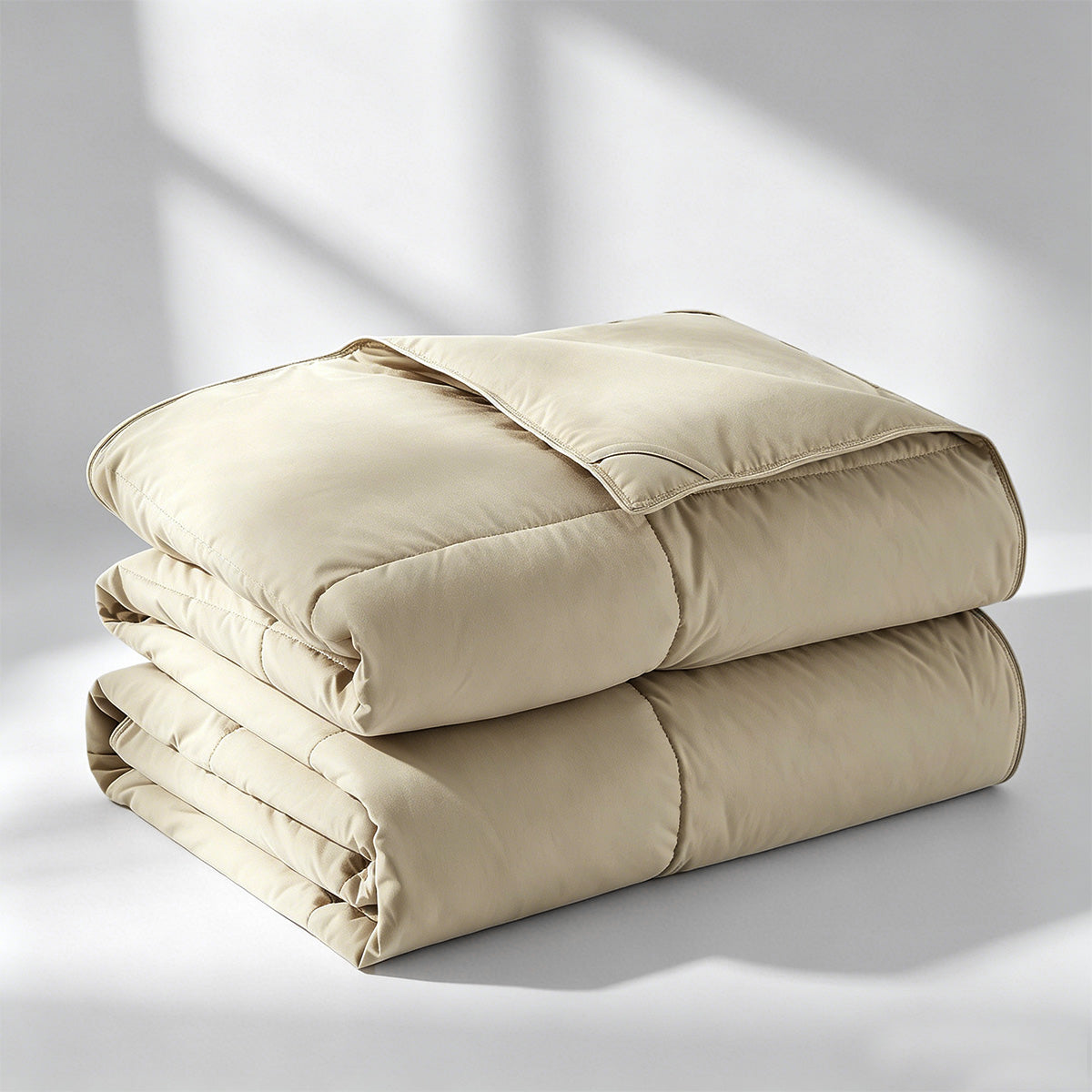 Khaki Lightweight Goose Feather and Down Fiber Comforter