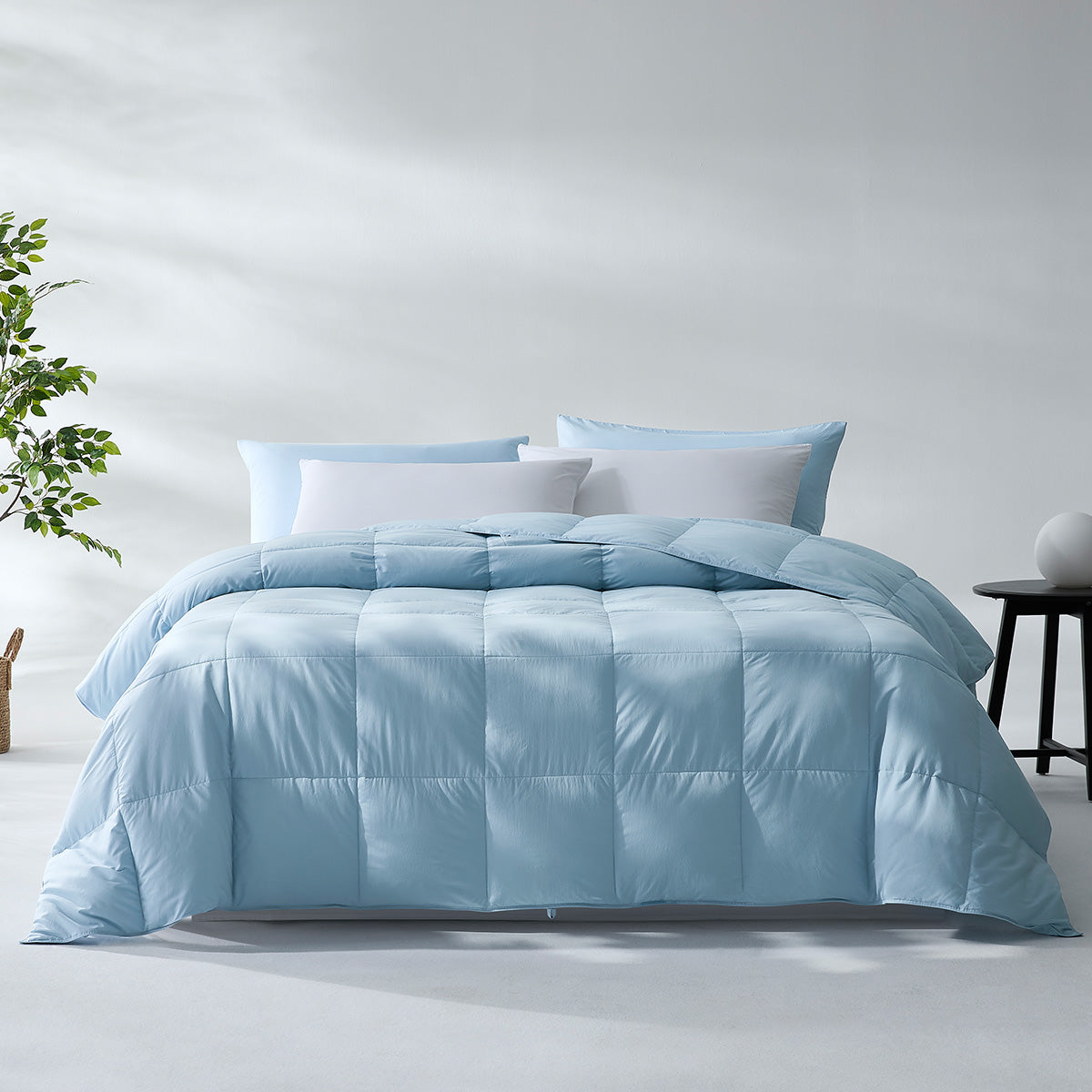 Sky Blue Lightweight Tencel™ Cooling Down Comforter