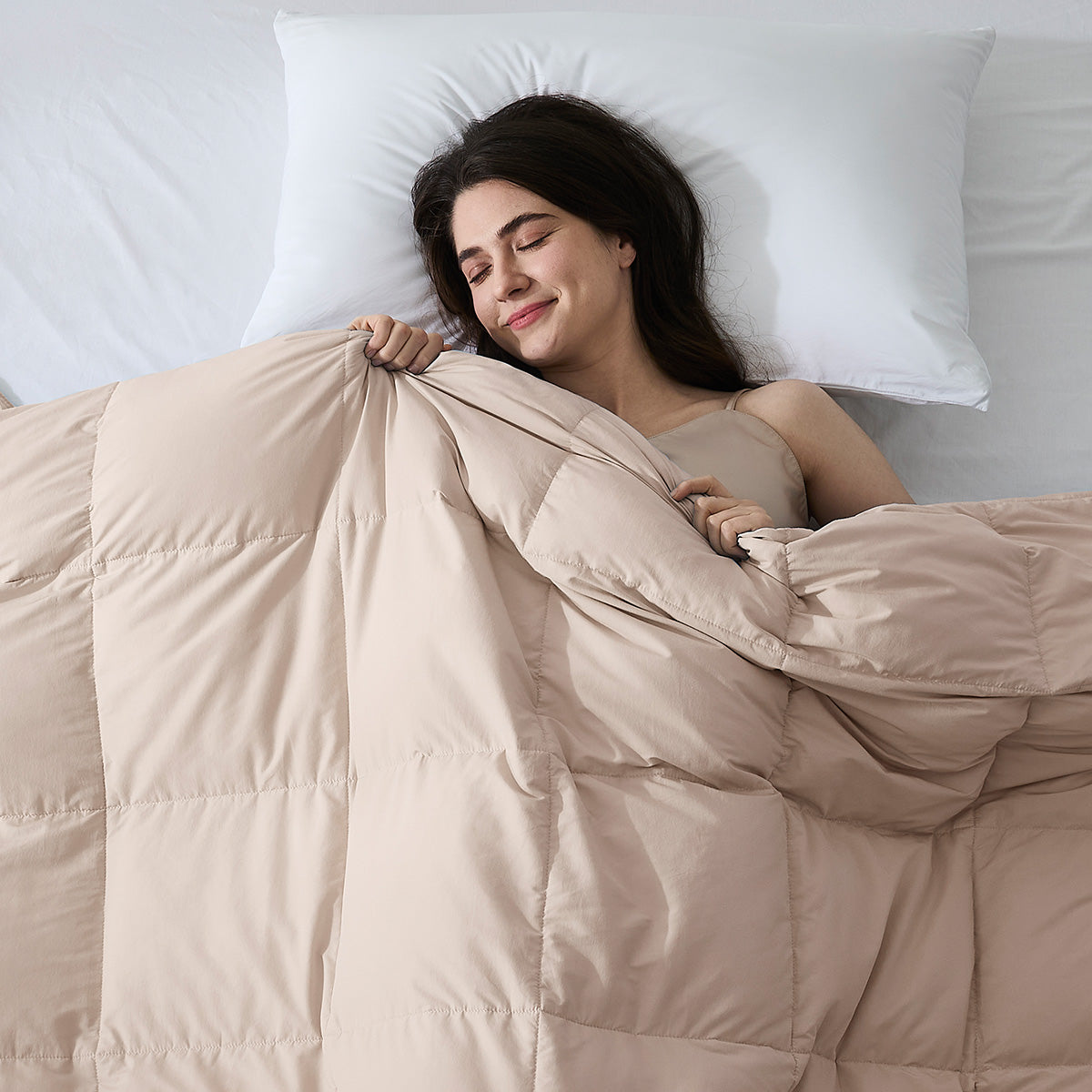Light Pink Lightweight Tencel™ Cooling Down Comforter