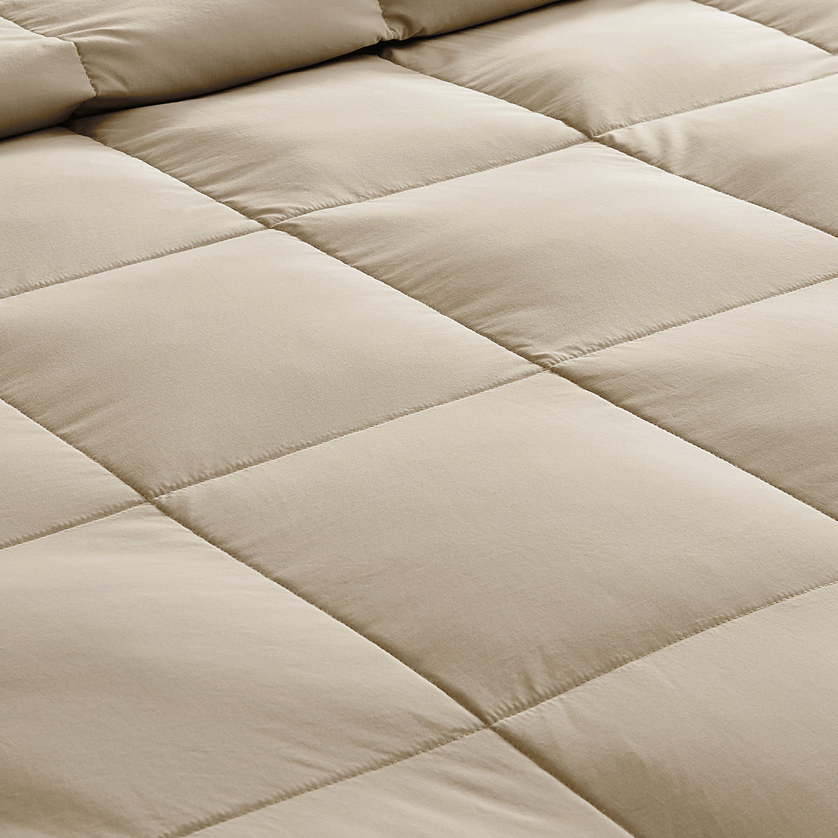 Khaki Lightweight Goose Feather and Down Fiber Comforter