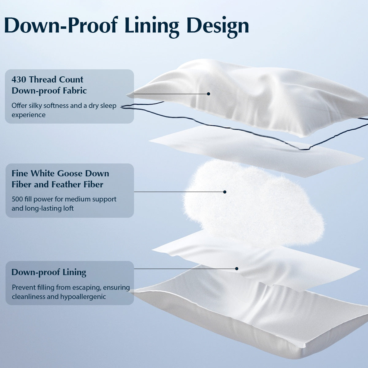Royal Goose Down Fiber Pillow