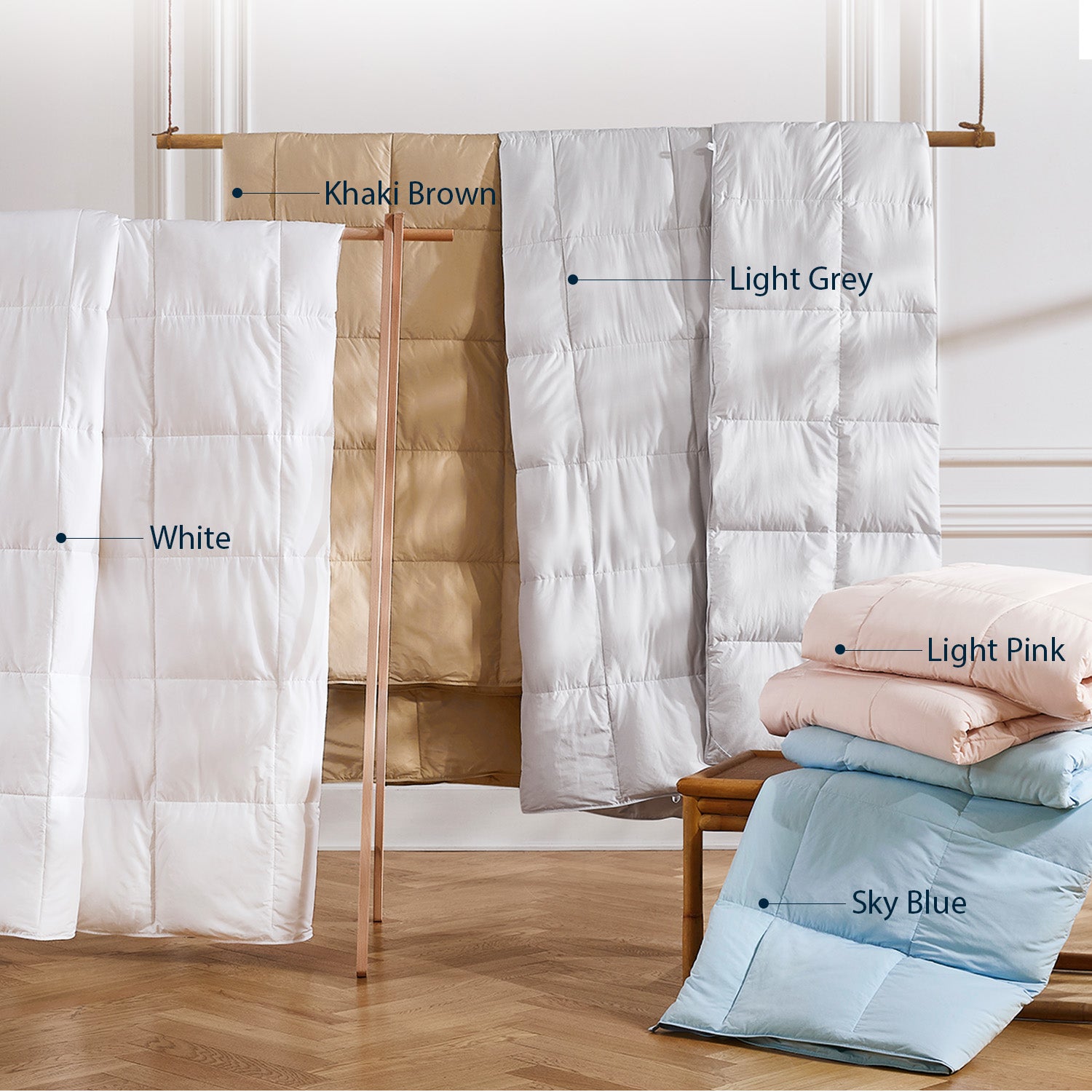Lightweight Goose Feather and Down Fiber Comforter