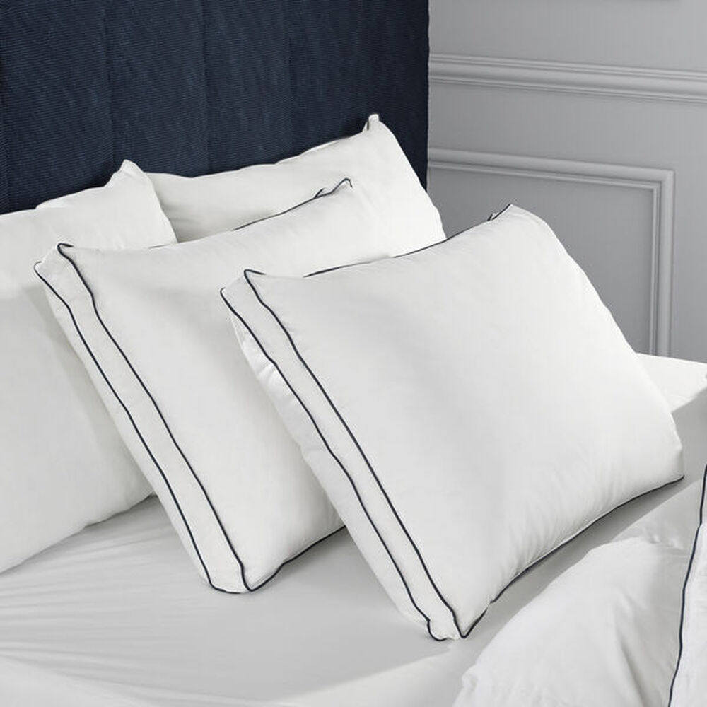  Elegant Comfort 100% Cotton Shell Stripe Hotel Pillows
