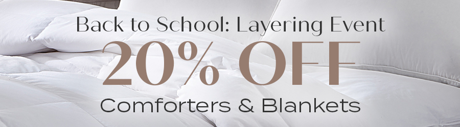 20% Off Comforters + Blankets