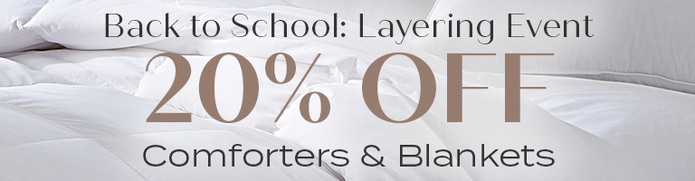 20% Off Comforters + Blankets