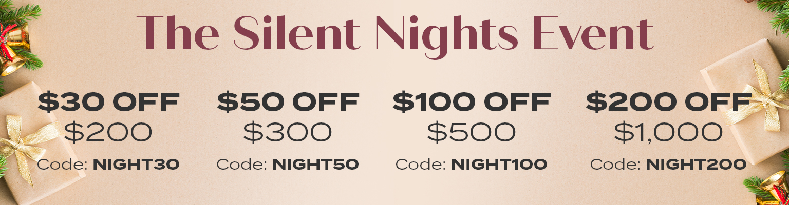 $30 off $200+ w/ code: NIGHT30 , $50 off $300+ w/ code: NIGHT50, $100 off $500+ w/ code: NIGHT100, $200 off $1,000+ w/ code: NIGHT200 