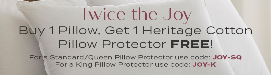 Buy 1 Pillow, Get 1 Heritage Cotton Pillow Protector Free