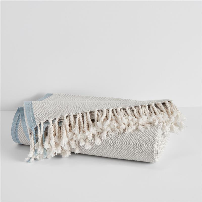 Cotton Cashmere Throw, Moonlit Blue | Pacific Coast Feather