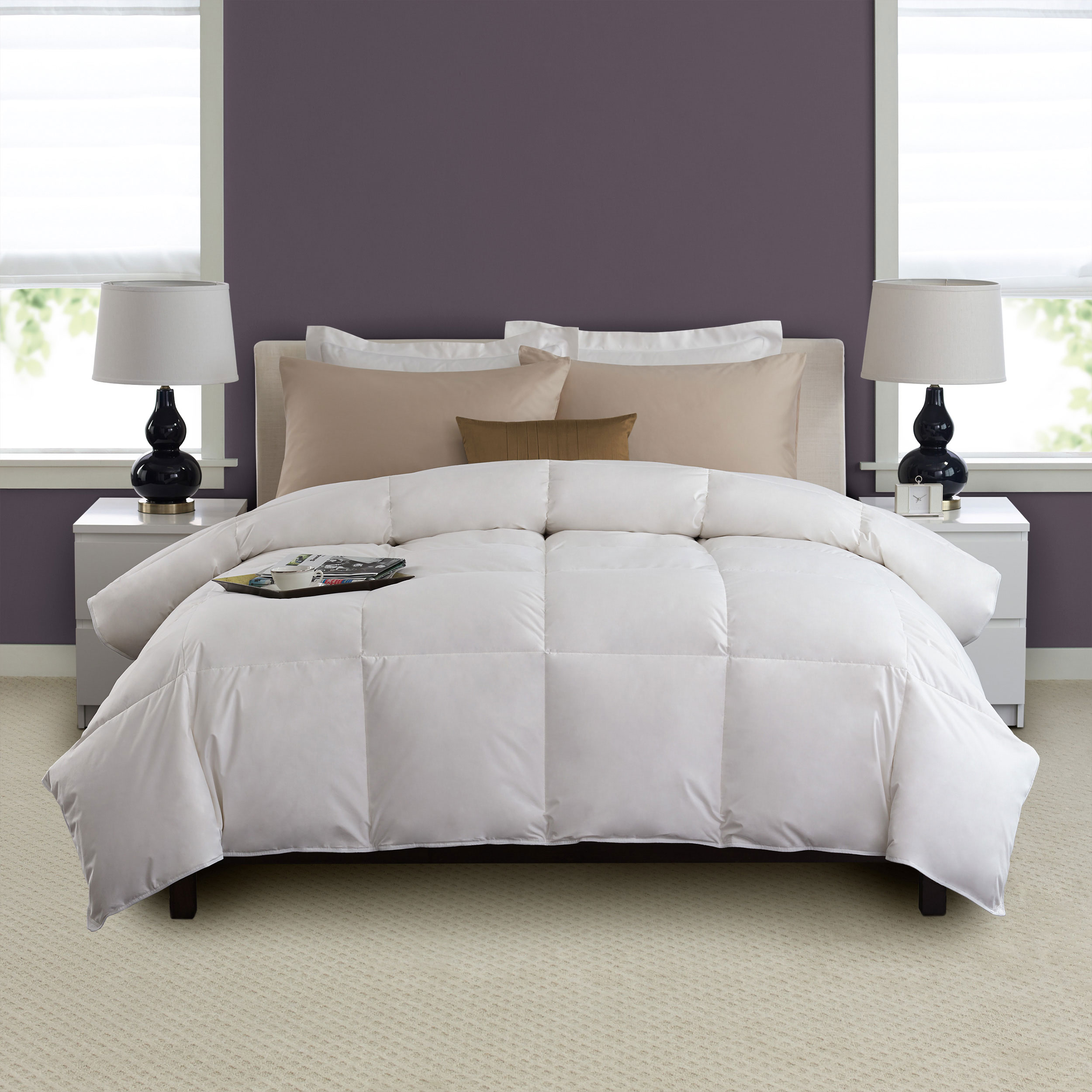 Pacific Coast Hotel Down Comforter 230 Thread Count 550 Fill Power Down - Queen